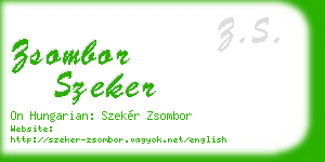 zsombor szeker business card